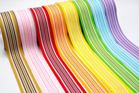 wide width stripe woven ribbon